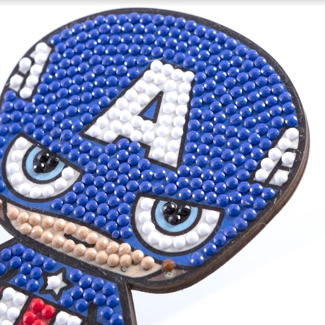 Captain America- Marvel Crystal Art Buddy Kit 11x8cm approx