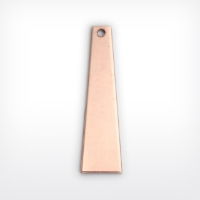 H743 Copper Blank for Enamelling and Crafts- Slim Trapezoid Drop