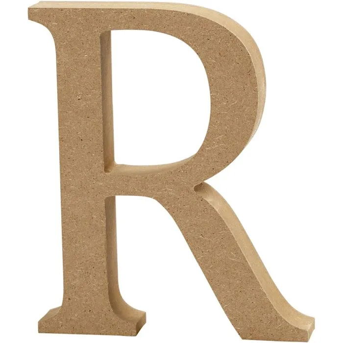 LETTER R - MDF - H: 13cm WIDTH 2cm