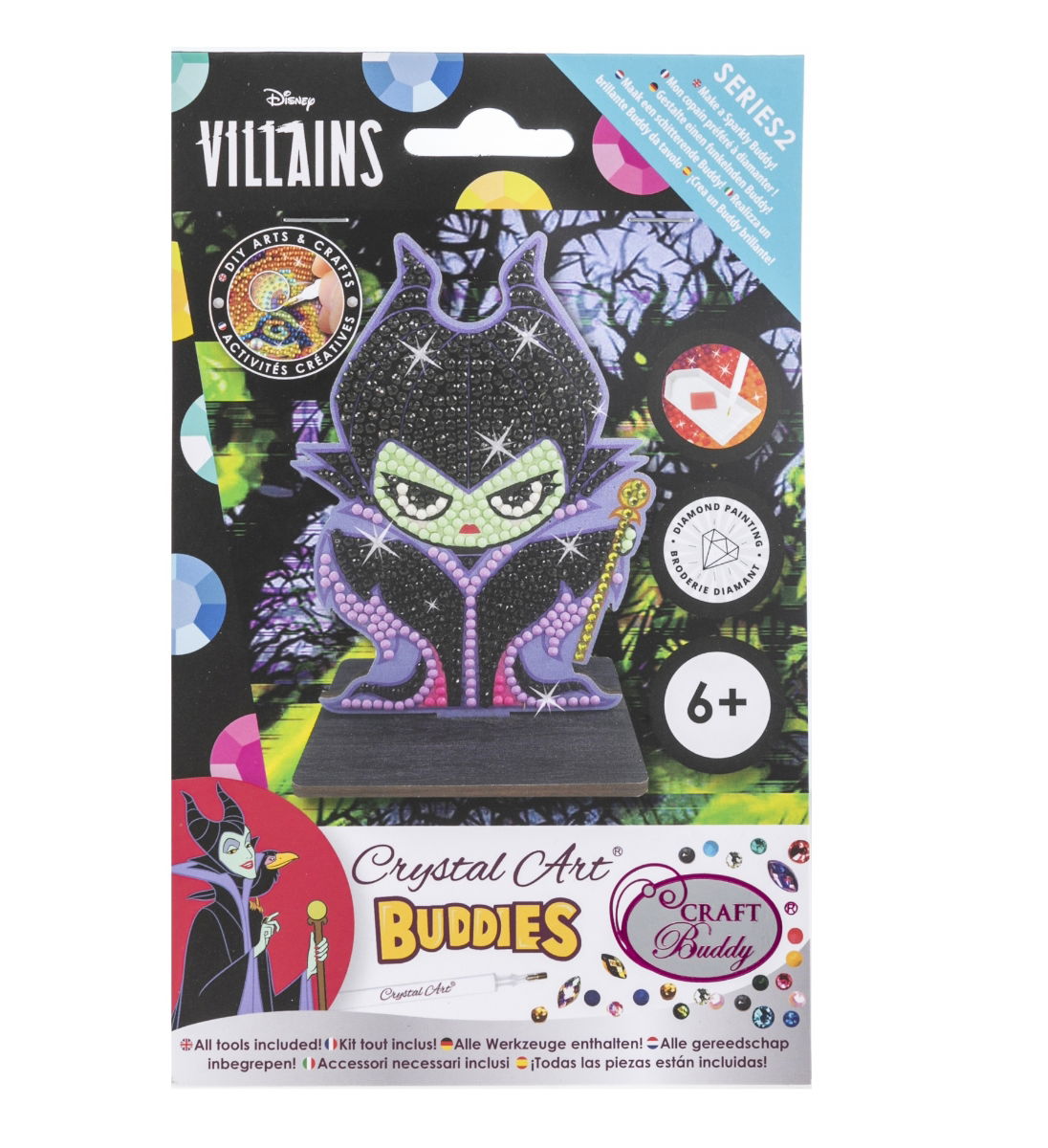 CAFGR-DNY010 Maleficent Crystal Art Buddy Kit