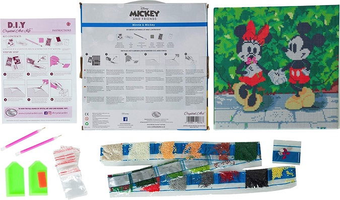 Minnie and Mickey - Crystal Art Canvas Kit 30cm