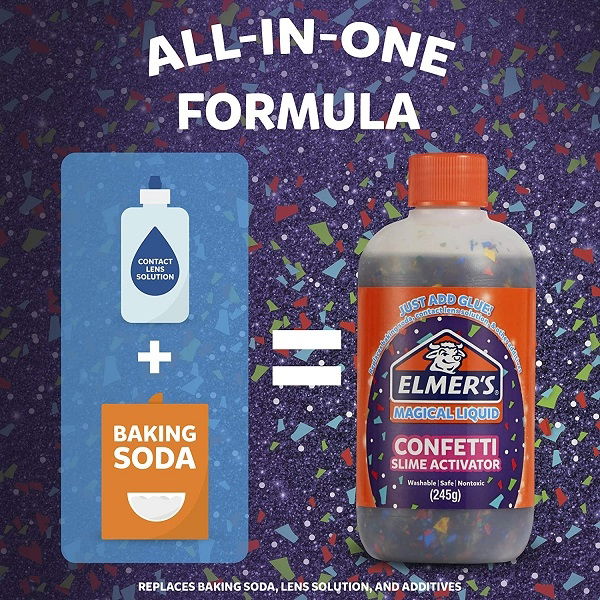 Elmers Confetti Magical Liquid for Slime Making 245g