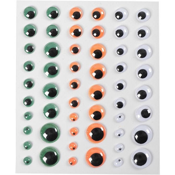 Googly Eyes (Green Orange White) asstd