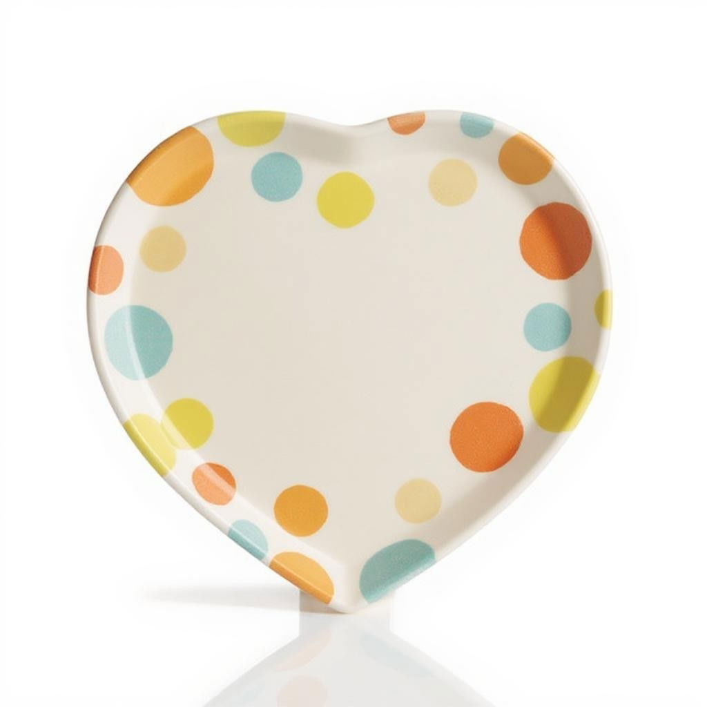 3009 Heart Plate Ceramic Bisque Paint Your Own Pottery Blank