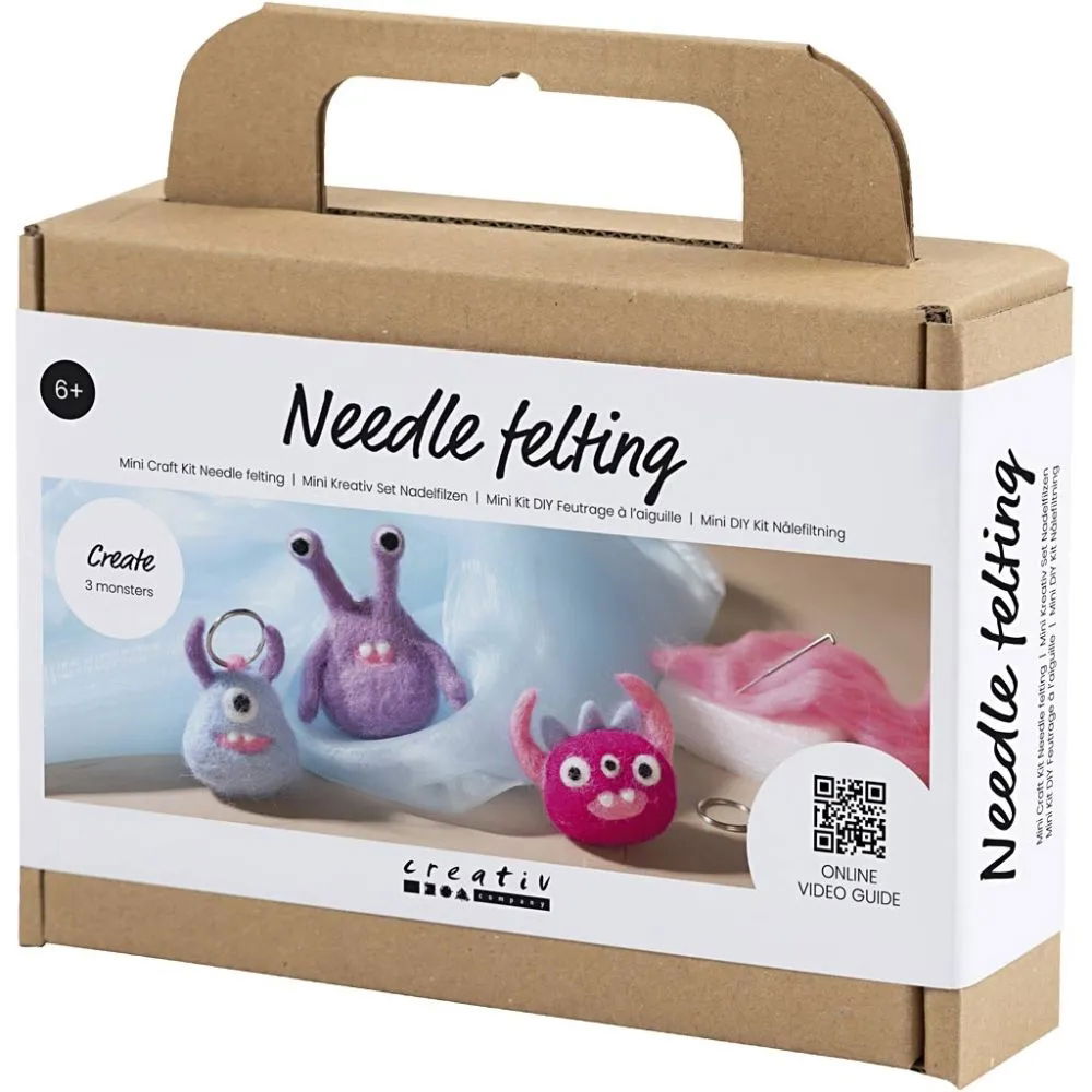 CH977650 Needle Felting Mini Craft Kit Monster Designs Box