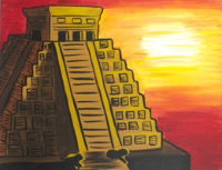 Mayan Temple Sunset- Canvas Design Pattern Pack