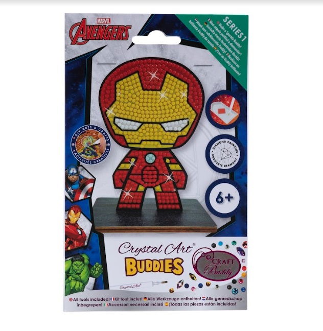 Iron Man- Marvel Crystal Art Buddy Kit 11x8cm approx