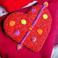 5156 Flat Heart Ornament finished with Foam Clay