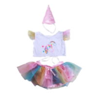 Rainbow Unicorn Outfit 16"