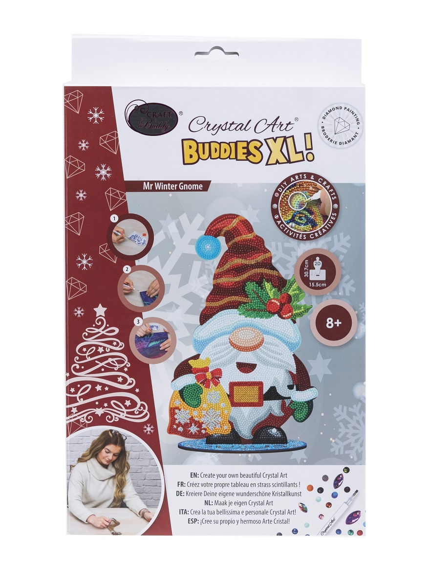 CAXLBD-GEN006 Festive Gnome II - Crystal Art XL Buddy Packaging