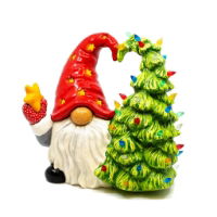 Gnome Hugging Tree Light Up 22.2 x 22.2 cm