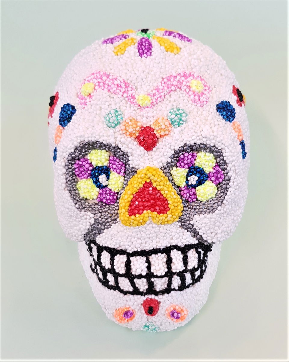 7412 Sugar Skull Party Animal in foam clay