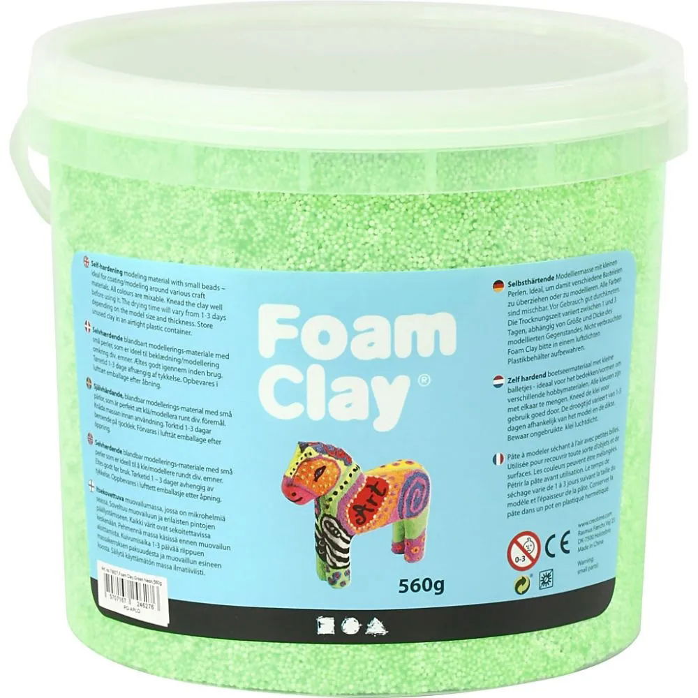 CH78827 Neon Green Foam Clay Modelling Clay