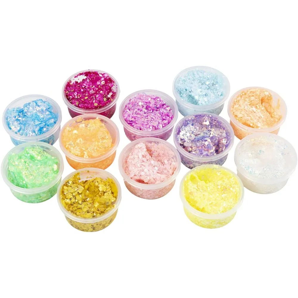 Glitter Clay - 12 asstd pastel colours 72 x 20ml