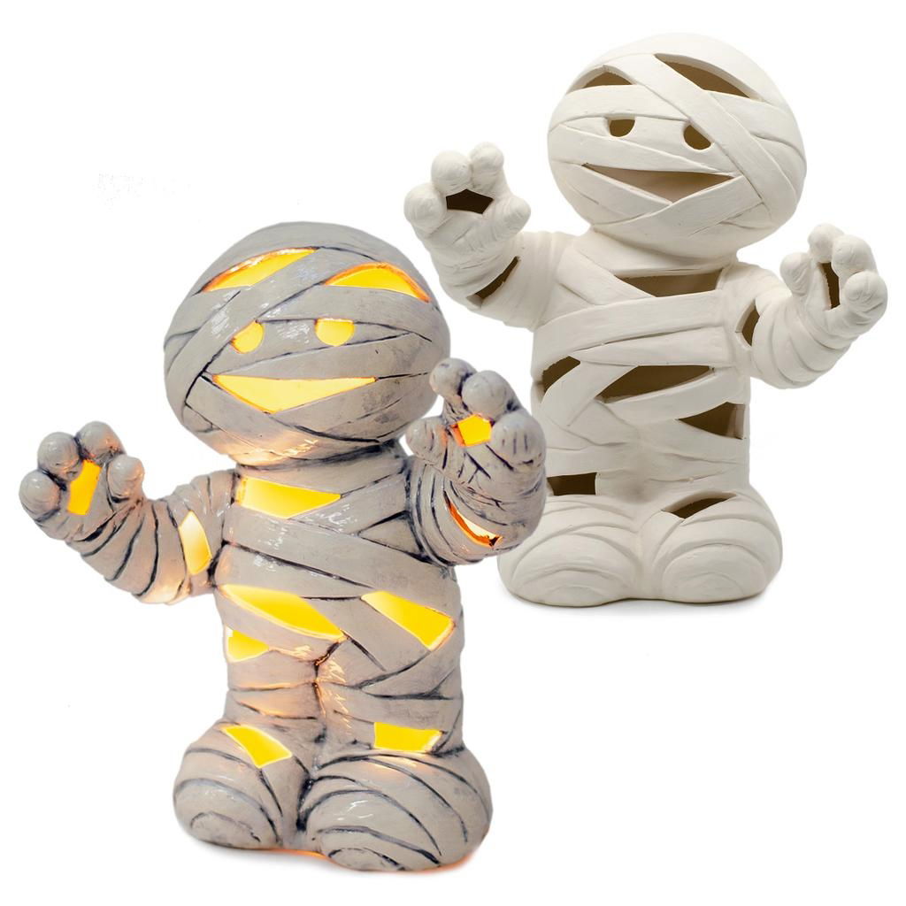 Mummy Lantern Painted Unpainted Bisqueware