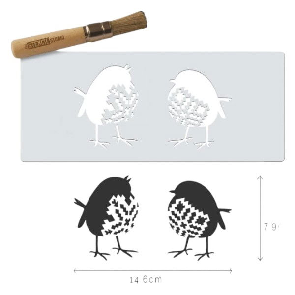 Robins Mini Craft Stencil