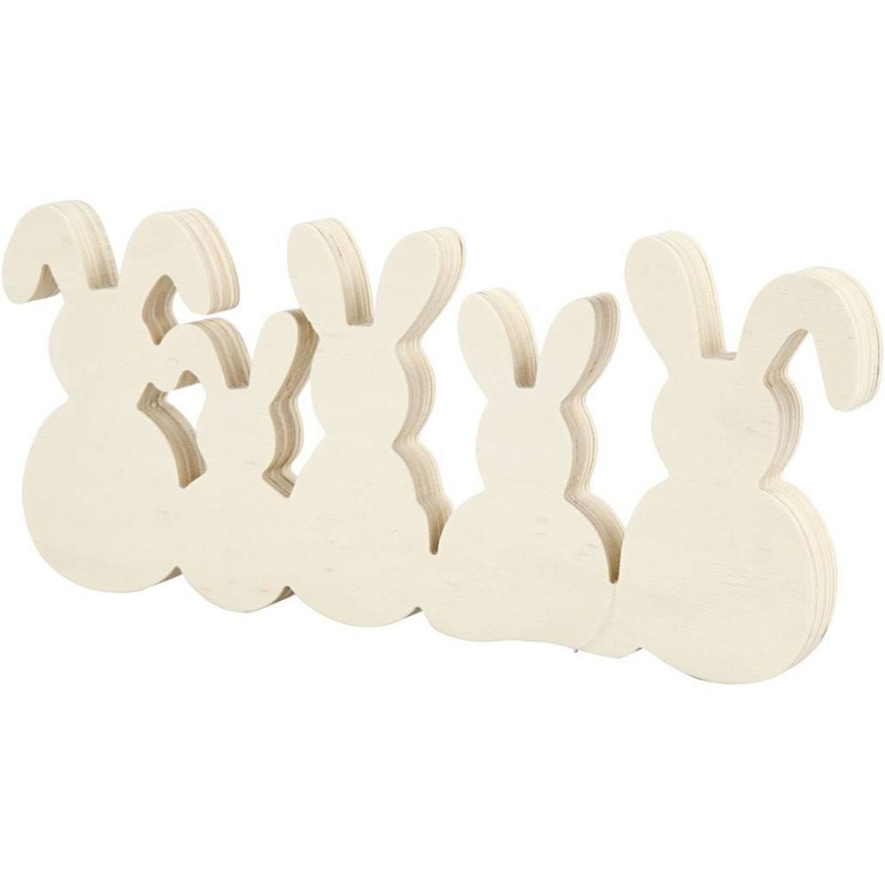 Wooden Bunnies 11cm H x 30cm W