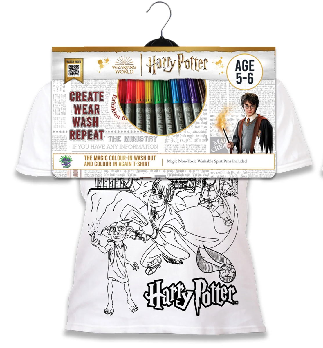 Harry Potter Colour In T-Shirt & Pens