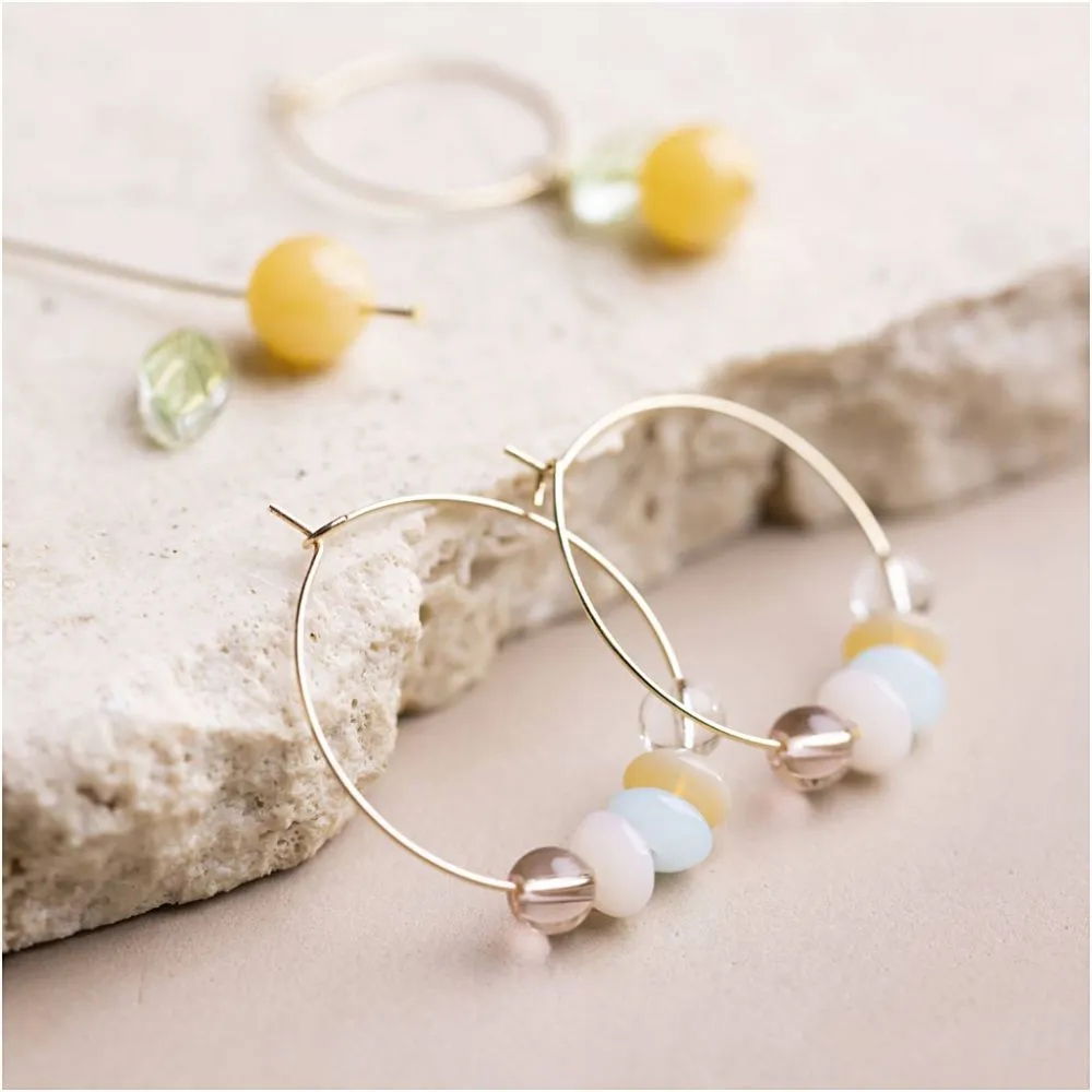 MINI CRAFT KIT JEWELLERY, BEADING HOOPS WITH BEADS