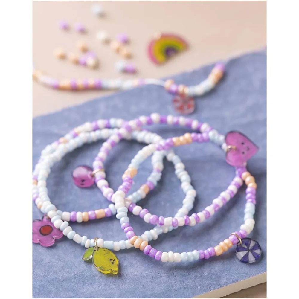 CH977614 Mini Craft Jewellery Kit, Shrink Plastic Bracelets Example