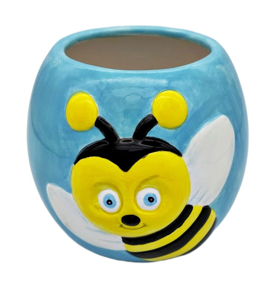 Cute Bee Planter Home Decor Bisqueware PYOP