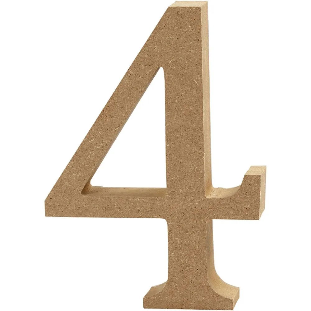 NUMBER 4 - MDF - H: 13cm WIDTH 2cm