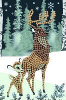 Bambi and Son 10 x 15cm Crystal Art Card