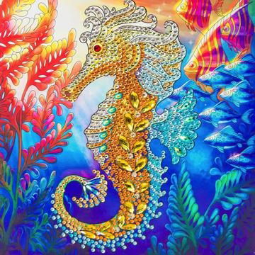 Seahorse Crystal Art Card Kit