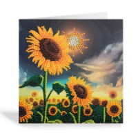 Soulful Sunflower- Crystal Art Card Kit