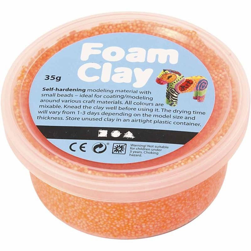 CH78928 Neon Orange Foam Clay 35g