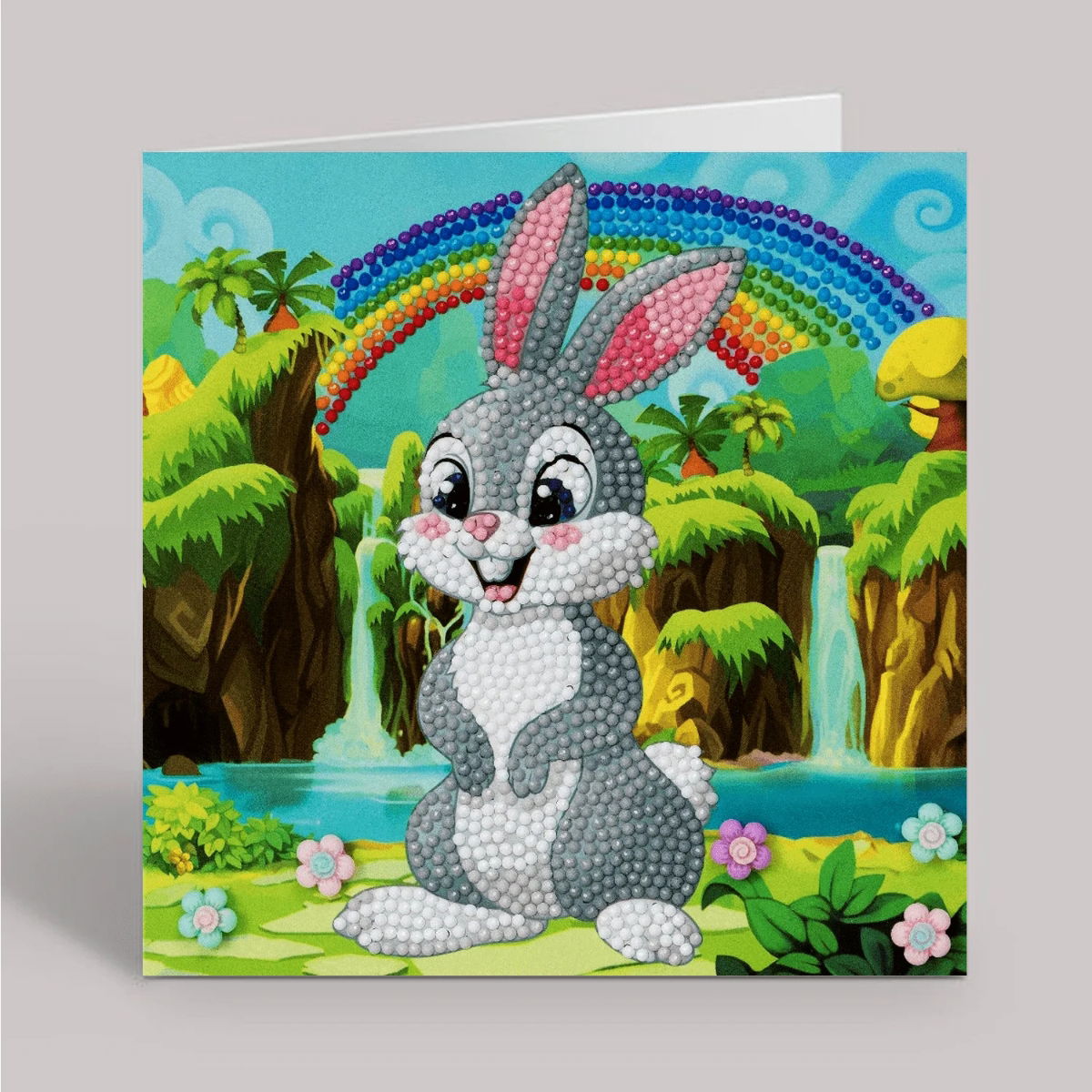 Rabbit Wonderland- Crystal Art Card Kit