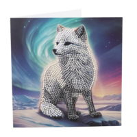 AURORA THE FOX 18 X 18CM CRYSTAL ART CARD