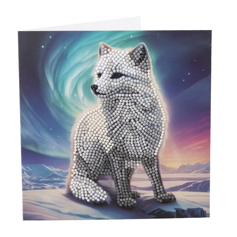 AURORA THE FOX 18 X 18CM CRYSTAL ART CARD