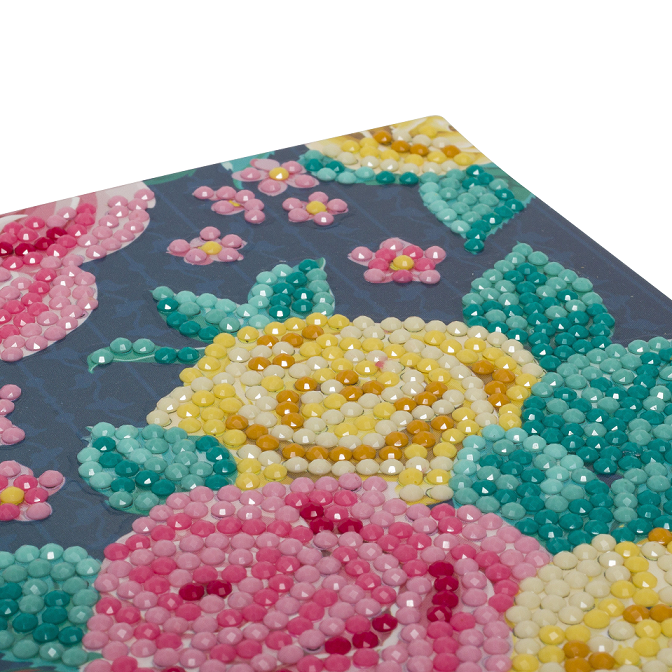 Pretty Flowers - Crystal Art Card Kit 11 x 22cm