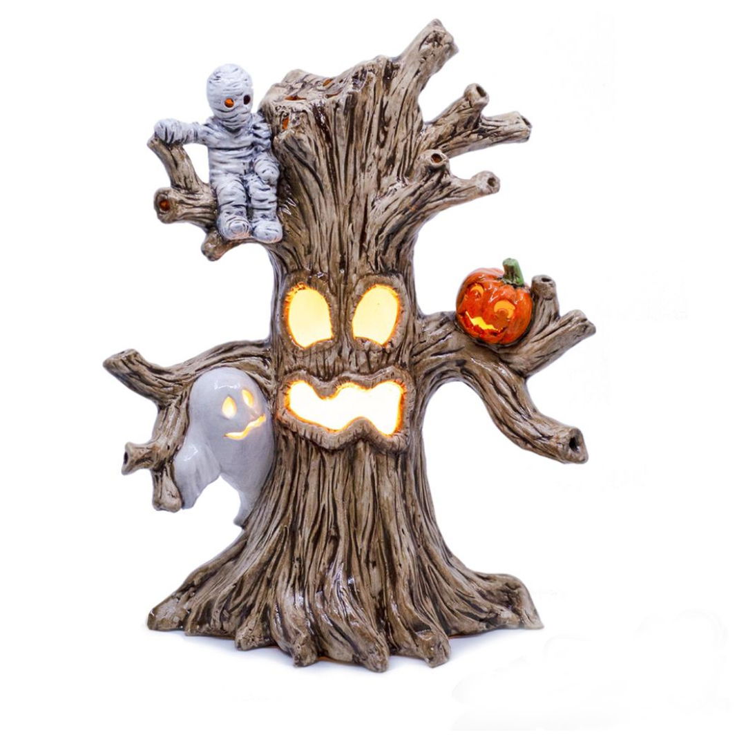 Haunted Halloween Tree Light Up Unpainted Bisqueware Paint Your Own Pottery