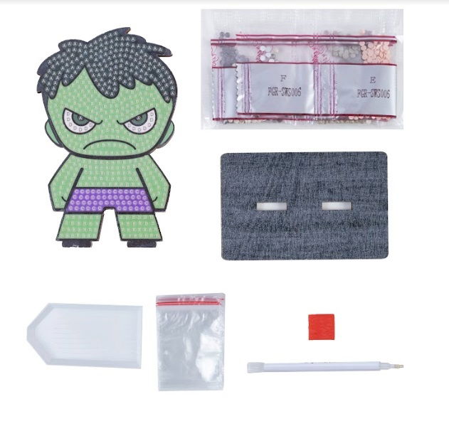 Hulk- Marvel Crystal Art Buddy Kit 11x8cm approx