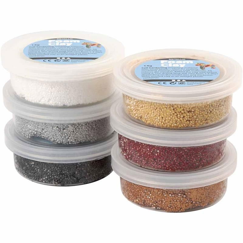 CH78810 Metallic Foam Clay 6 Assorted