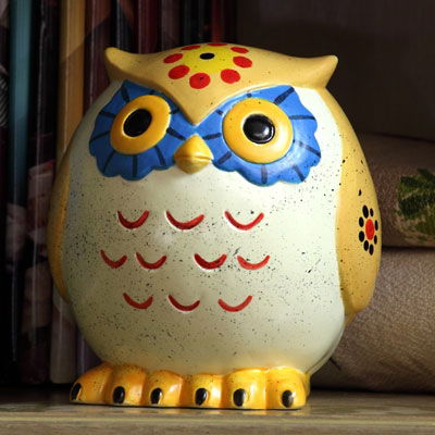 Satin Glaze Hoot Bank