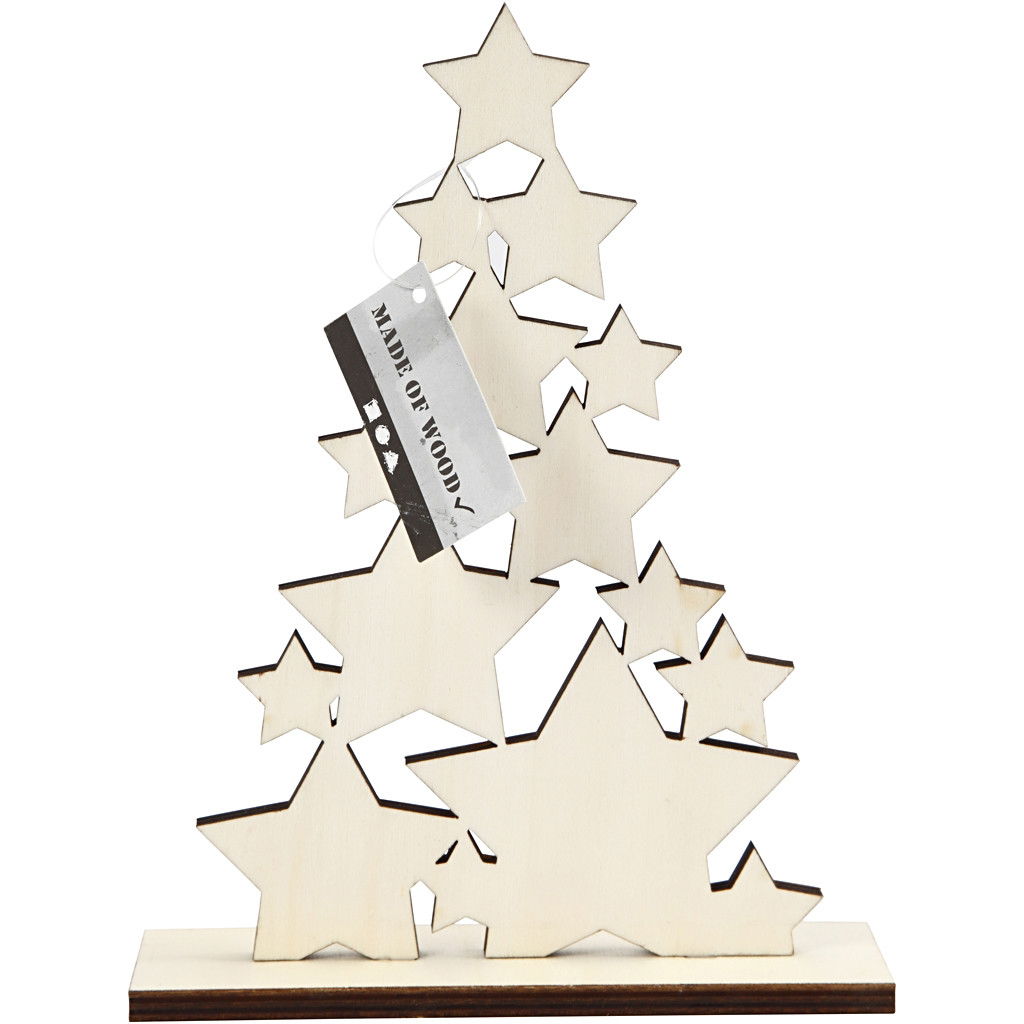 CH56924 Wooden Christmas Tree for Arts and Crafts(2