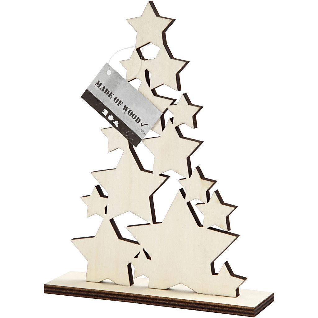 CH56924 Wooden Christmas Tree for Arts and Crafts(3)