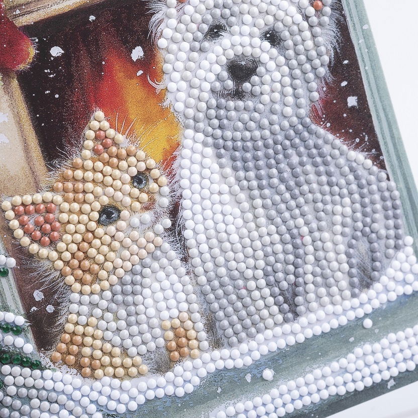 By The Window - Crystal Art Card Kit 18 x 18cm