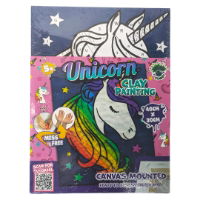 Unicorn Clay Painting Set 40cm x 30cm