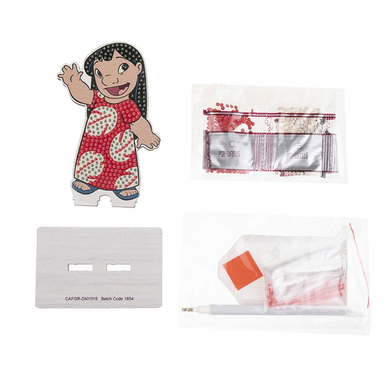 CAFGR-DNY015 Lilo Crystal Art Buddy Kit contents