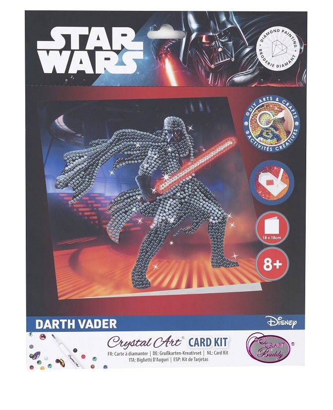 Darth Vader-  Crystal Art Card Kit 18x18cm