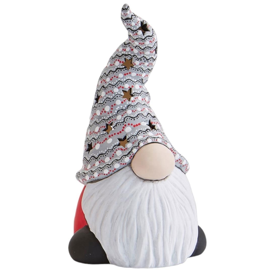 5342 Tall Hatted Gnome Lantern- Unpainted Paint Your Own Pottery Ceramic Bisque Blank