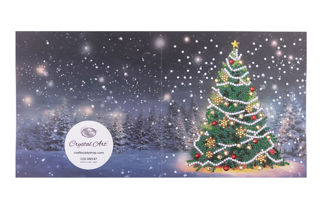 Festive Fir- Crystal Art Card Kit 18cm