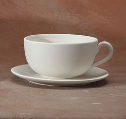 CAPPACINO MUG & SAUCER 5.25"D x 3"H