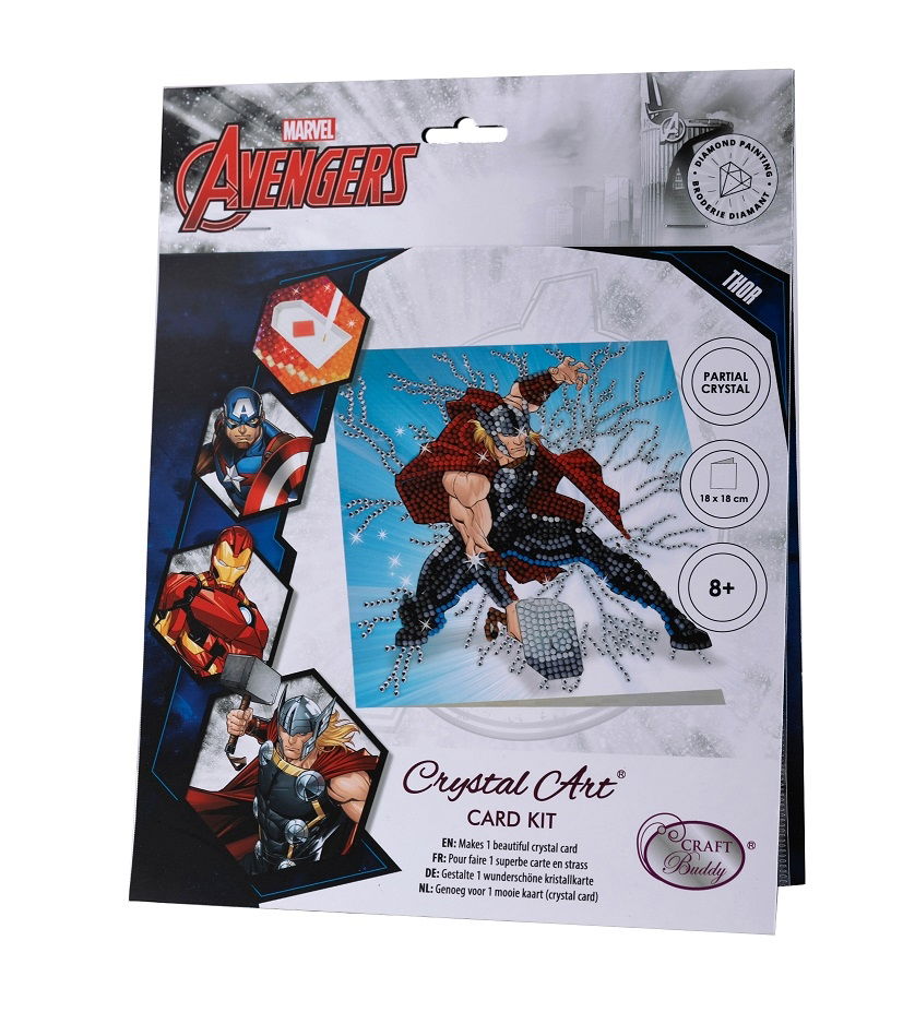 Thor 18 x 18cm Marvel Crystal Art Card Kit