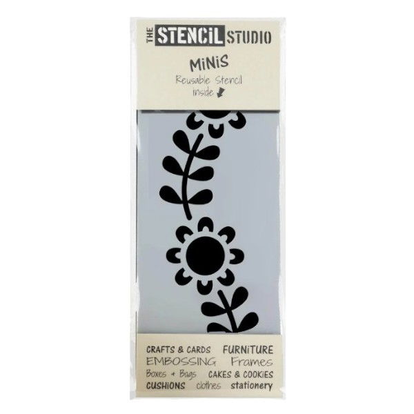 Outer packaging for Marjorie Wave reusable craft stencil