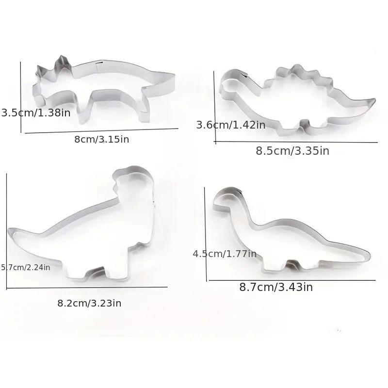 Dinosaur Cookie Cutter Set 4 Pieces